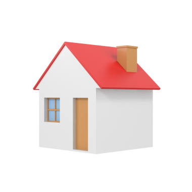 Saydam arkaplanda izole edilmiş bir ev