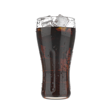 Soğuk Kola Kadehi şeffaf arkaplanda izole edildi