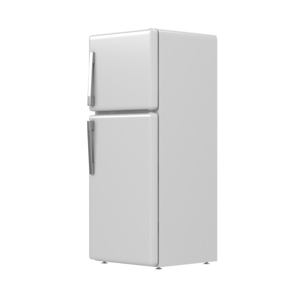 Buzdolabı şeffaf arkaplanda izole edildi