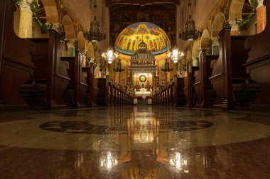  interior of the St Andrew Church in Pasadena, Los Angeles County, California.