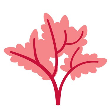 Düz stil kırmızı algler. Güzel tasarım ögesi.