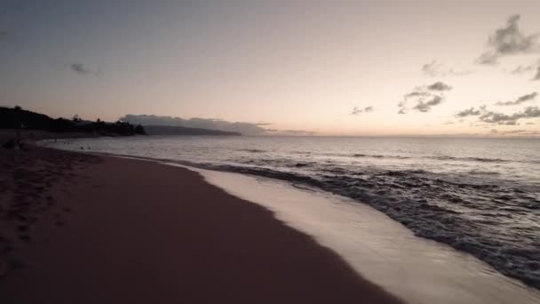 Sunset Beach Park Aerial Oahu Havaí — Vídeo de Stock