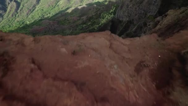 Aerial Pali Coast State Park Kauai Hawaii — Video Stock