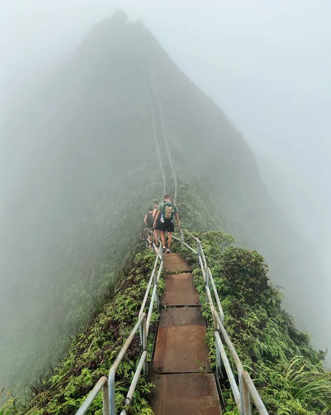 Stairway Heaven Haiku Stairs Auf Oahu Hawaii Hochwertiges Foto Die lizenzfreie Stockbilder