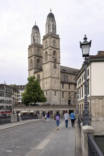 stock image Partial view of the bridge leading to Romanesque church