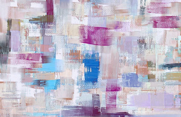 Periwinkle Lavendelfarben Kunstwerke Abstrakte Farbstriche Ölgemälde Auf Leinwand Acrylkunst Künstlerische — Stockfoto