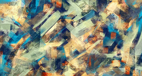 Moderne Kunstwerke Abstrakte Farbstriche Ölgemälde Auf Leinwand Dunkle Pinselstriche Und — Stockfoto
