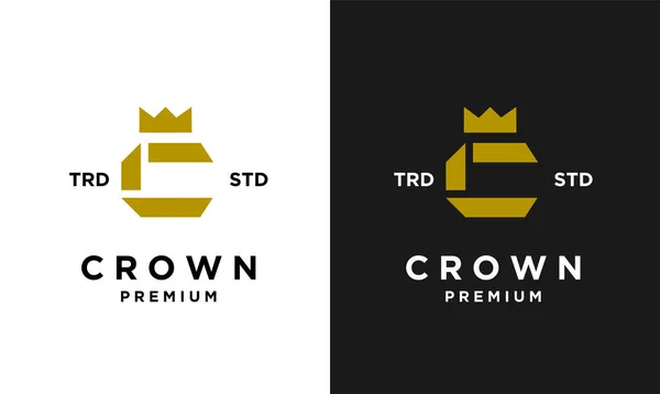 Crown Letter Logo Icon Design Template Modern — стоковый вектор