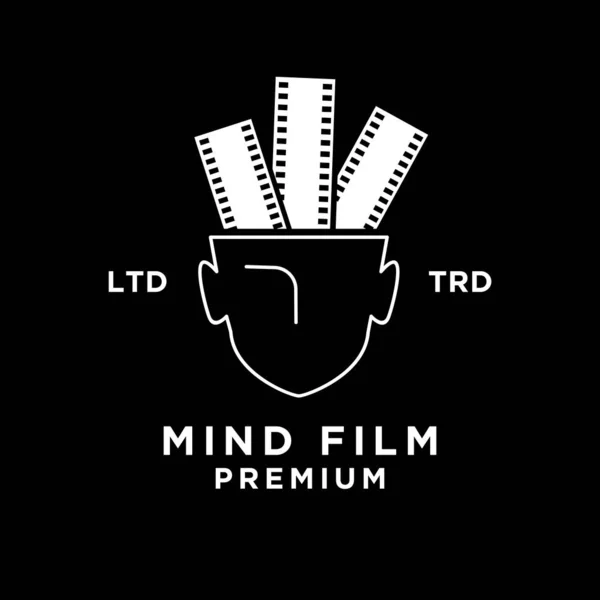 Modèle Conception Icône Logo Mind Film — Image vectorielle