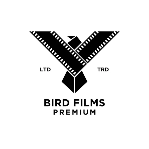 Film Strip Bird Logo Icon Design Template — Stock Vector
