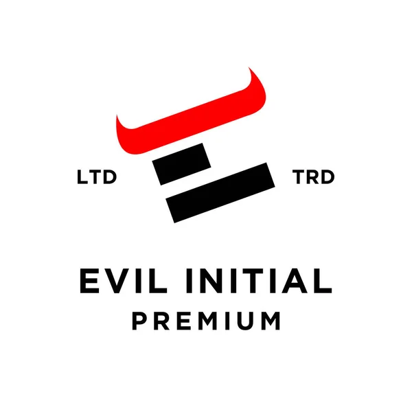 Malvagio Inferno Logo Icona Disegno Illustrazione Modello — Vettoriale Stock