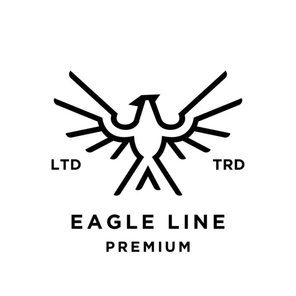 Plantilla Ilustración Diseño Icono Abstracto Eagle Line — Archivo Imágenes Vectoriales