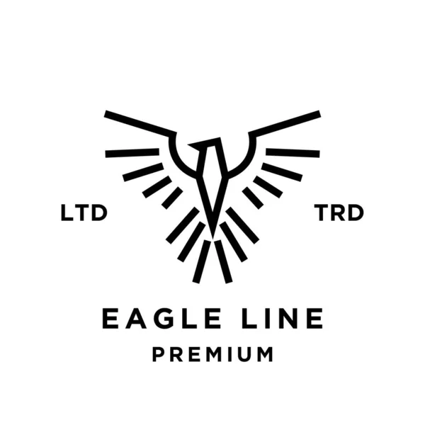 Plantilla Ilustración Diseño Icono Abstracto Eagle Line — Archivo Imágenes Vectoriales