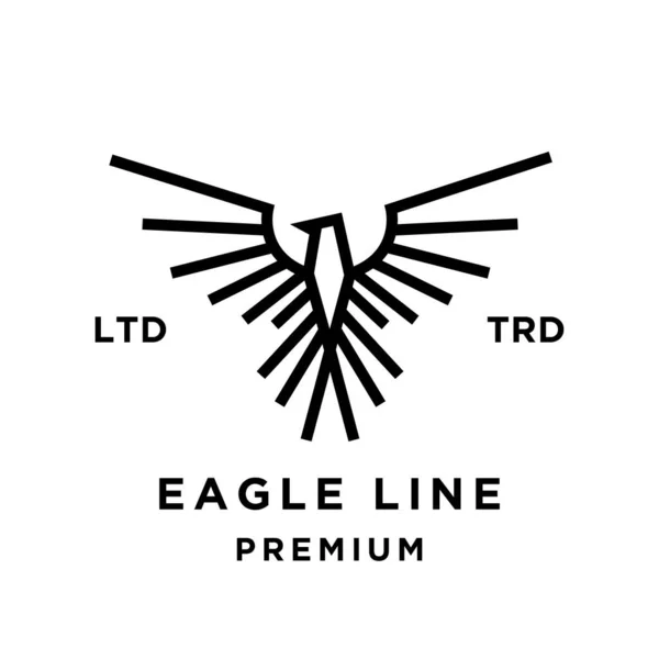 Абстрактный Шаблон Иконки Eagle Line — стоковый вектор
