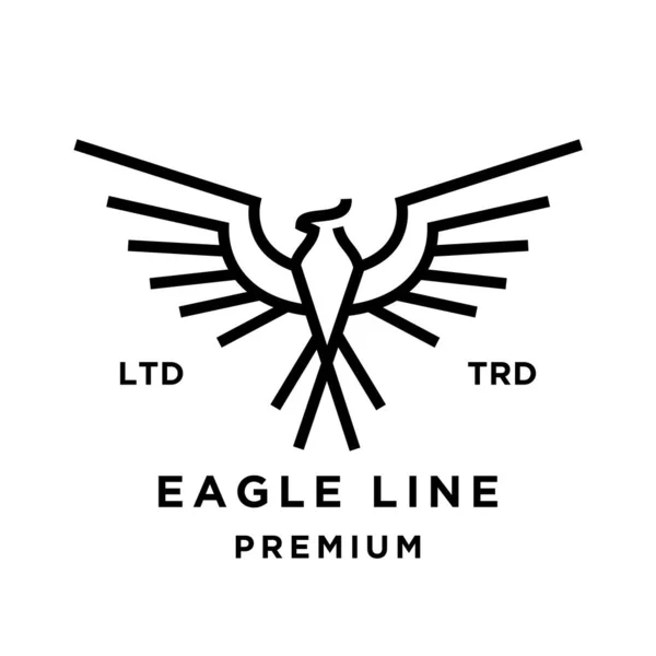 Eagle Line Modelo Ilustração Design Ícone Abstrato — Vetor de Stock