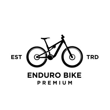 Enduro yokuş aşağı Bisiklet mtb simge tasarımı logo şablonu
