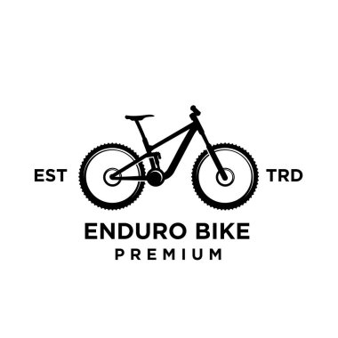 Enduro yokuş aşağı Bisiklet mtb simge tasarımı logo şablonu