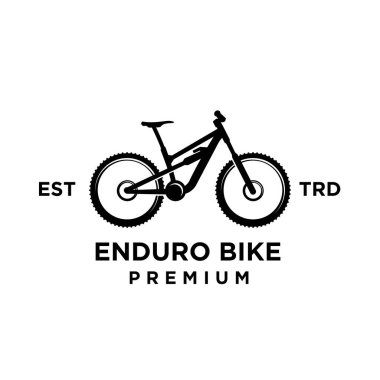 Enduro yokuş aşağı Bisiklet mtb simge tasarımı logo şablonu