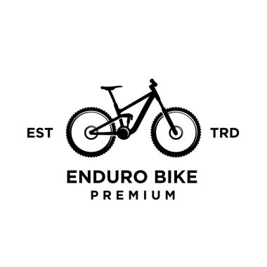 Enduro yokuş aşağı Bisiklet mtb simge tasarımı logo şablonu