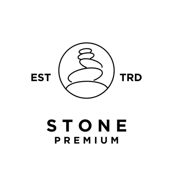 石のロゴアイコンデザインイラストテンプレート — ストックベクタ