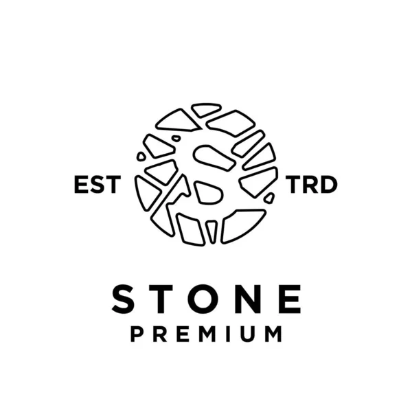 Stein Anfängliche Logo Symbol Design Illustration Vorlage — Stockvektor