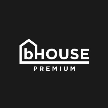 B Evi minimalist logo tasarım şablonu