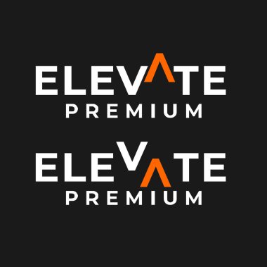 Harf simgesi tasarım illüstrasyonunu yükselt