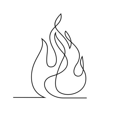 Dosya sürekli tek satır simgesi illüstrasyonu