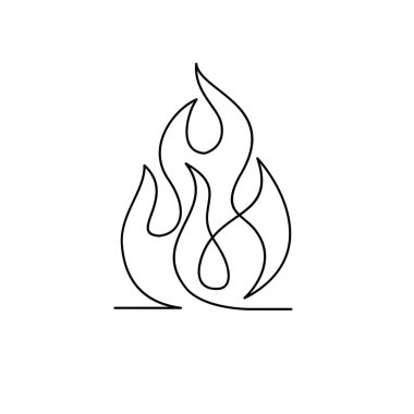 Dosya sürekli tek satır simgesi illüstrasyonu