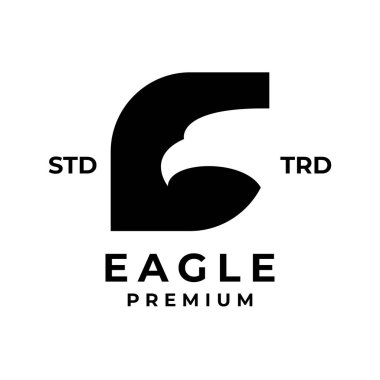 G kartal harf simgesi tasarım örnekleme şablonu