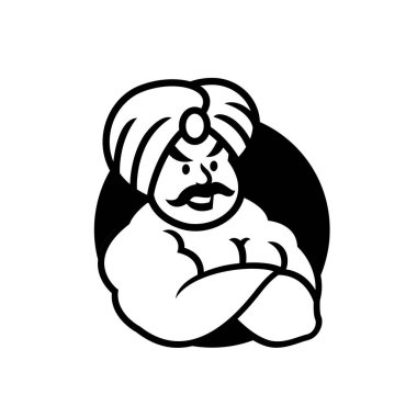 Cin maskot simgesi tasarım örnekleme şablonu