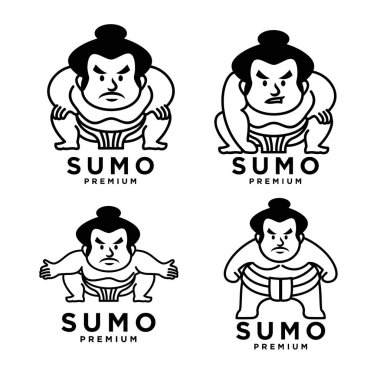 Sumo koleksiyon maskotu tasarım örnekleme şablonu