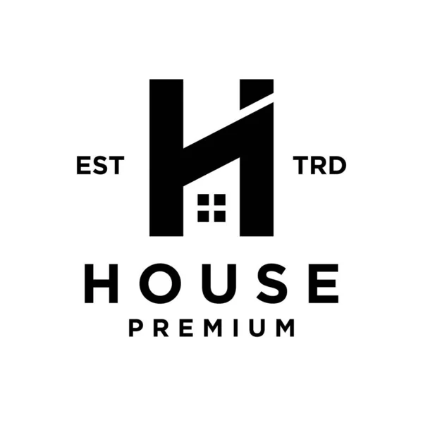 Haus Brief Logo Symbol Design Illustration Vorlage — Stockvektor