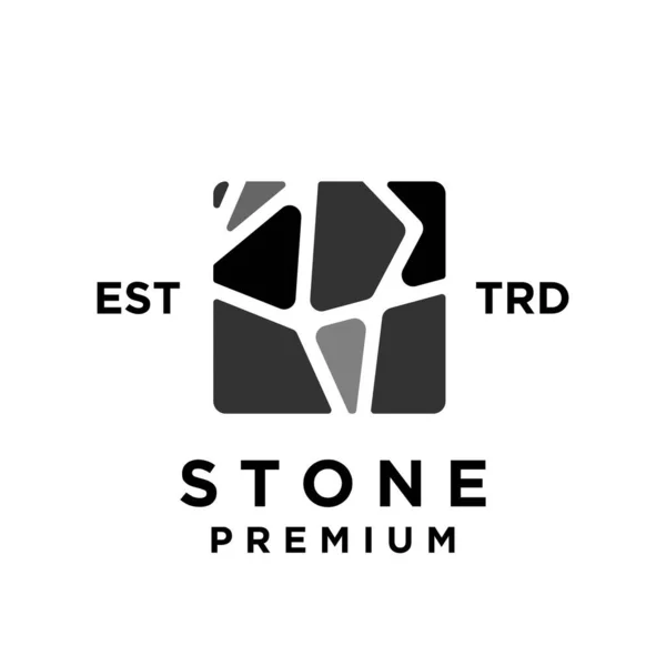 Design Ícone Logotipo Pedra Modelo Ilustração — Vetor de Stock
