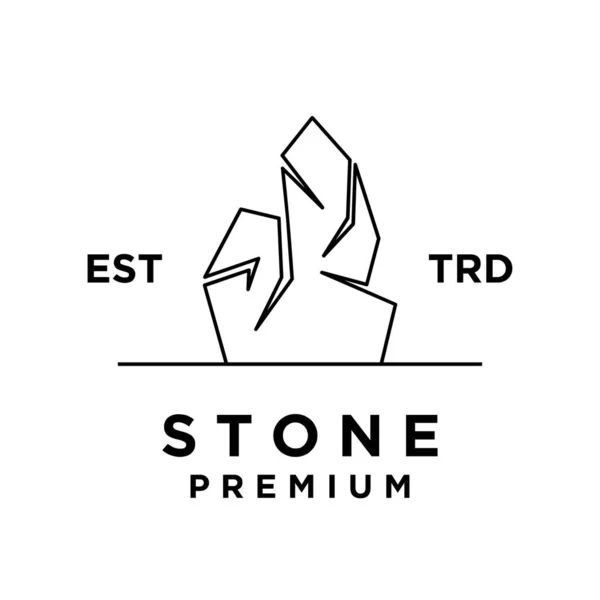 石のロゴアイコンデザインイラストテンプレート — ストックベクタ