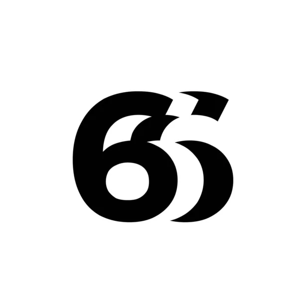 666 Harf Monogram Simgesi Tasarımı — Stok Vektör