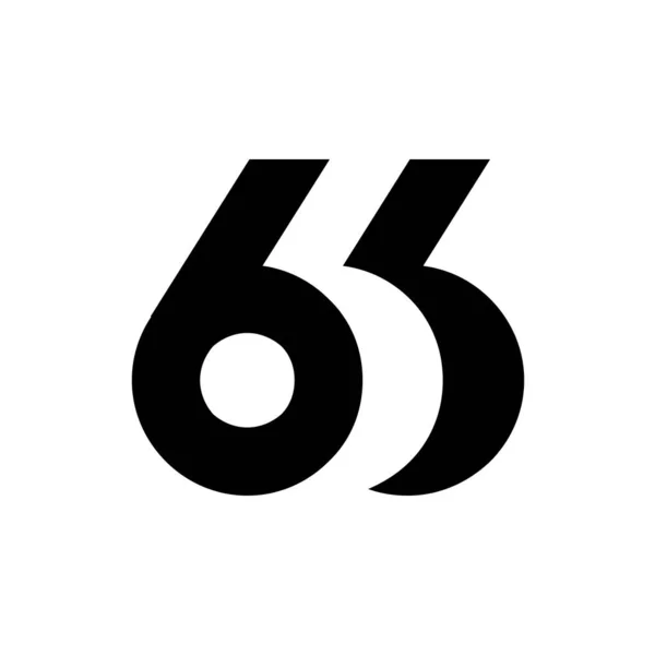 666 Letra Monograma Icono Diseño — Archivo Imágenes Vectoriales