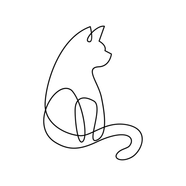 猫单行图标设计图模板 — 图库矢量图片