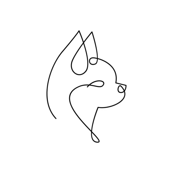 Πρότυπο Εικονογράφησης Σχεδίασης Εικονιδίου Μονής Γραμμής Γάτας — Διανυσματικό Αρχείο