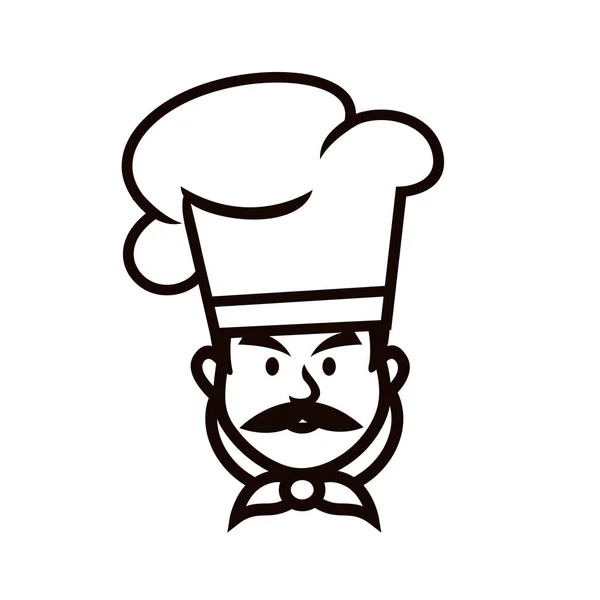 Chef Restaurant Mascot Icon Design Illustration — Stock Vector