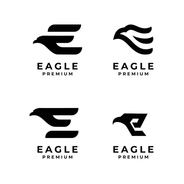 Eagle Letter Set Collection Icon Design Illustration — Stock Vector