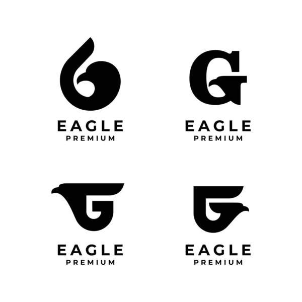 stock vector G eagle letter set collection icon design illustration template