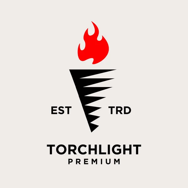 Torch Abstract Icon Design Illustration Template — Stock Vector