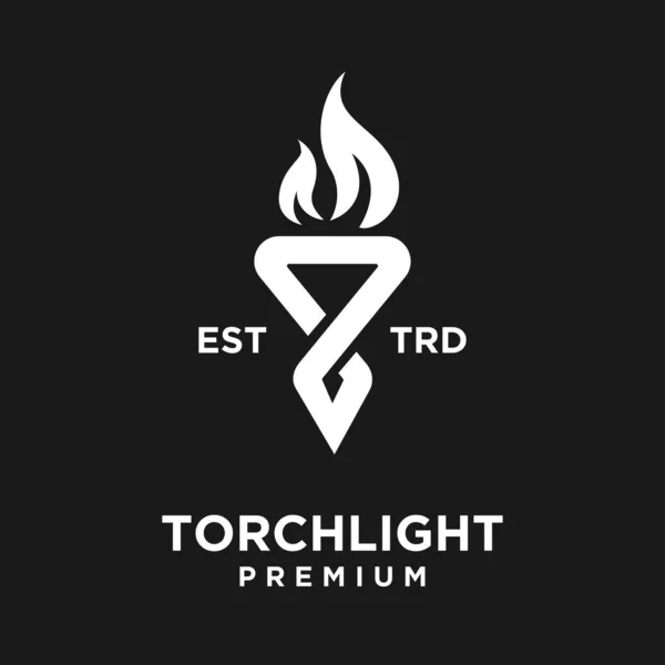 Torch Oändlighet Ikon Design Illustration Mall — Stock vektor