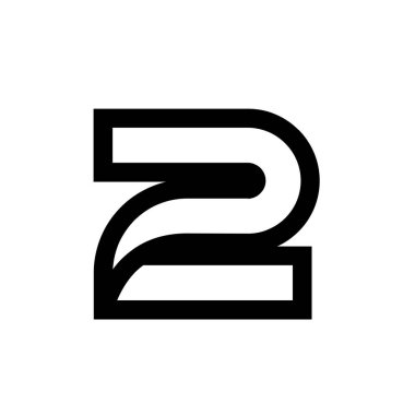 2 adet 2 harfli monogram modern tasarım şablonu