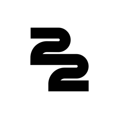 22 harfli monogram logo tasarım şablonu