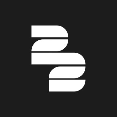 22 harfli monogram logo tasarım şablonu