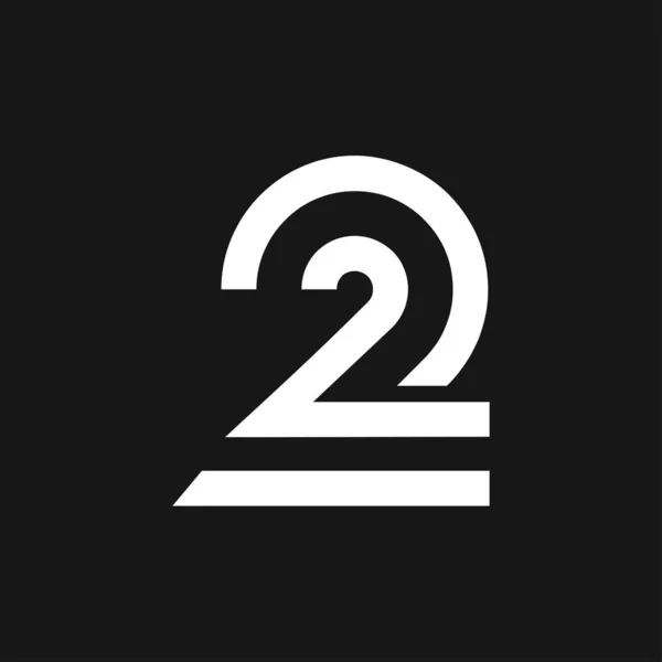 Zwei Logo Buchstaben Monogramm Minimale Moderne Design Vorlage — Stockvektor