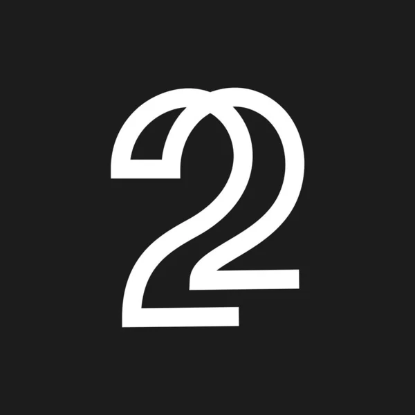 22文字のモノグラムのロゴアイコンデザインテンプレート — ストックベクタ