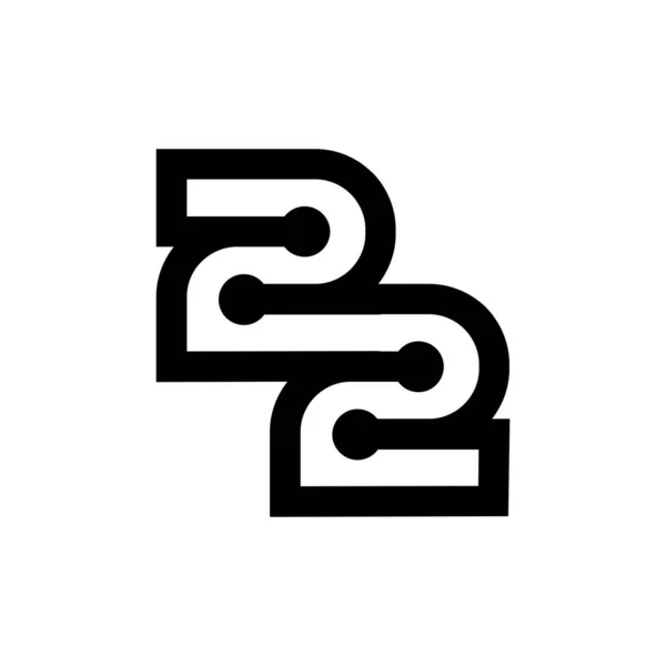 Plantilla Diseño Icono Logotipo Monograma Letras — Archivo Imágenes Vectoriales